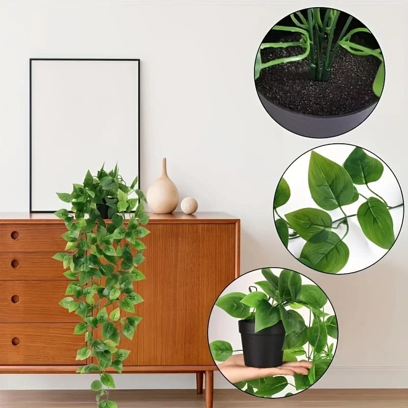 Plantes artificielles suspendues