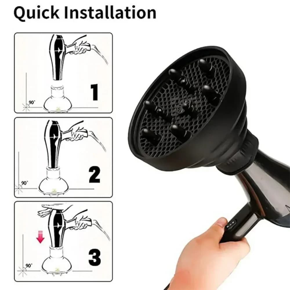 Couvercle de diffuseur de sèche-cheveux en Silicone, souffleur de séchage universel pour boucles, outils de coiffure, accessoires, équipement de Salon de coiffure