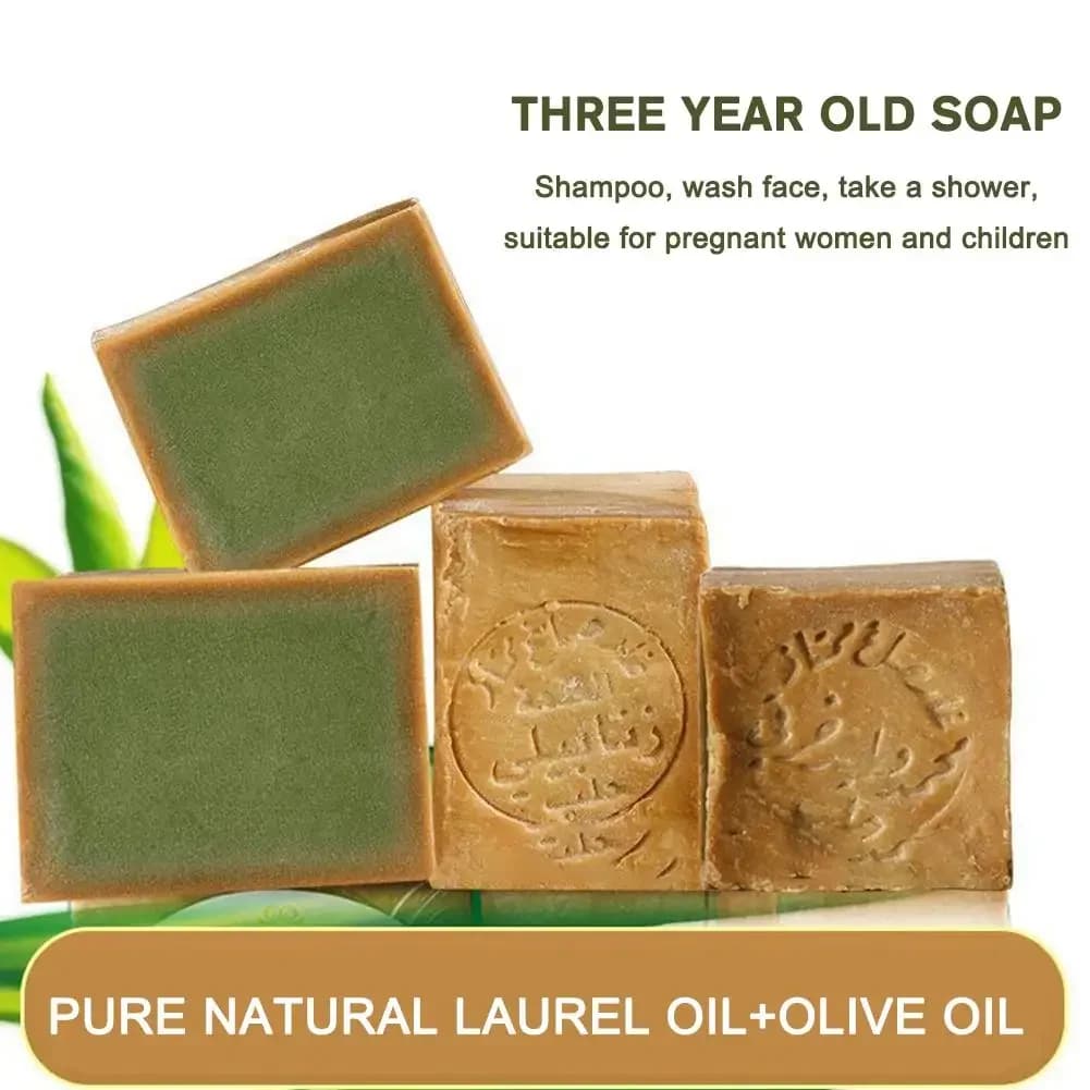 Savon artisanal ancien à l'huile d'olive pour le visage et le corps, shampoing solide 200g