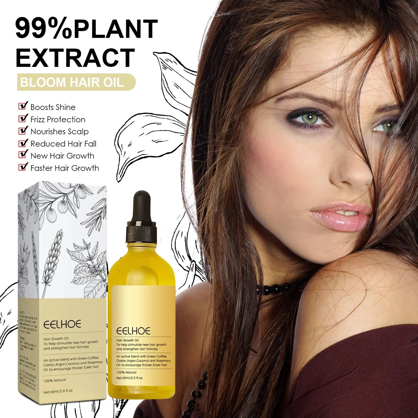Sérum de traitement contre la perte de cheveux, Anti-calvitie, nourrissant, soulage la sécheresse des cheveux, repousse des dommages, réparation, huile hydratante pour la croissance des cheveux