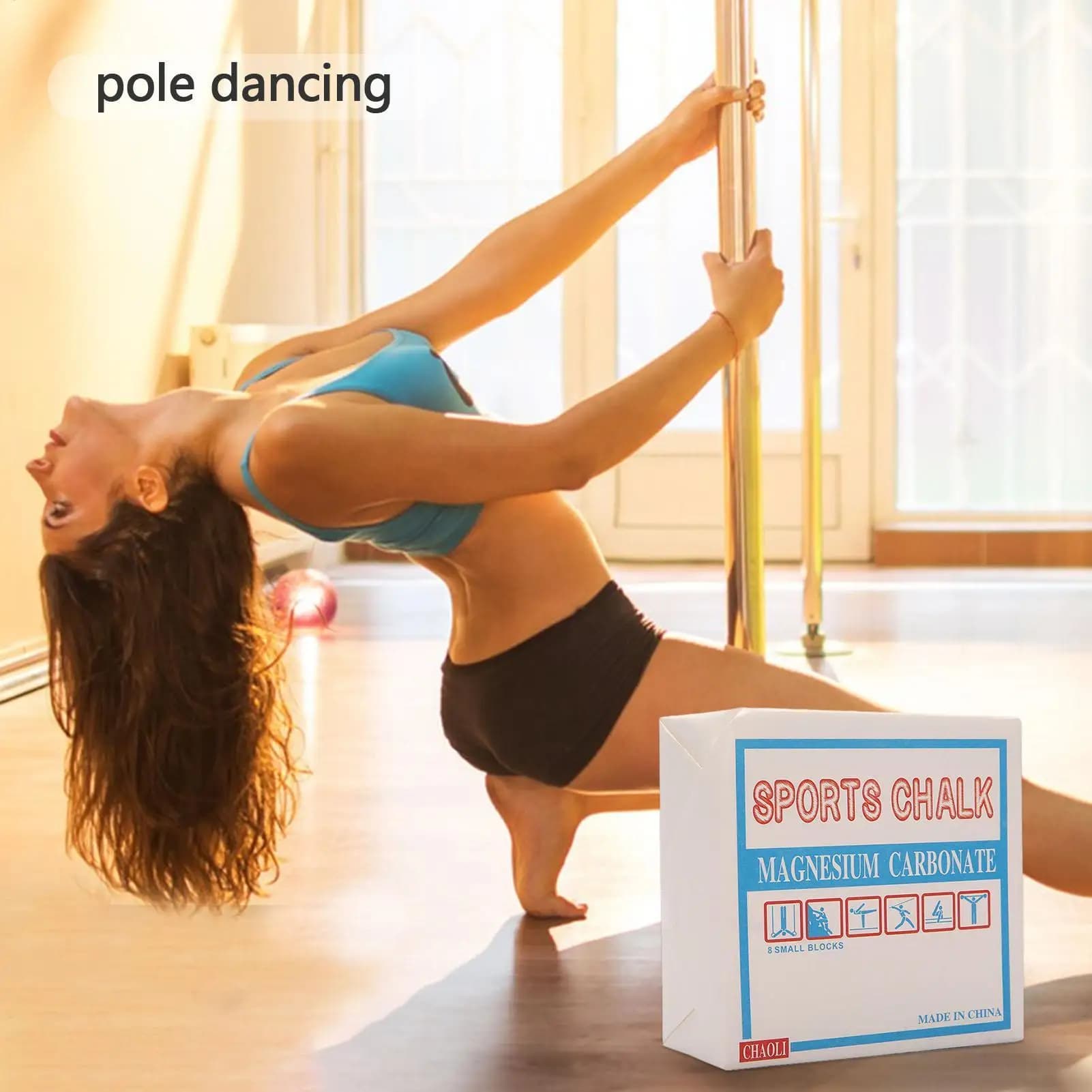 Craie sportive pour haltérophilie, poudre de magnésium antidérapante, craie pour gymnastique rythmique, pour musculation et gymnastique