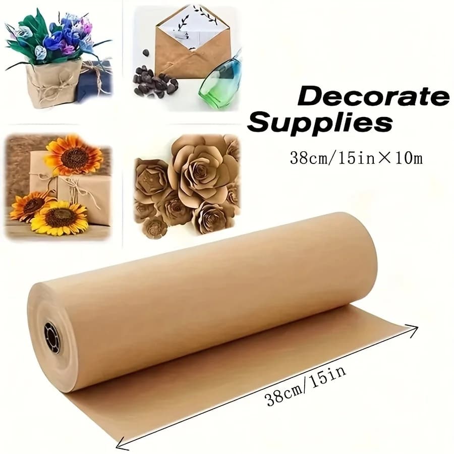 1 rouleau de papier kraft marron durable