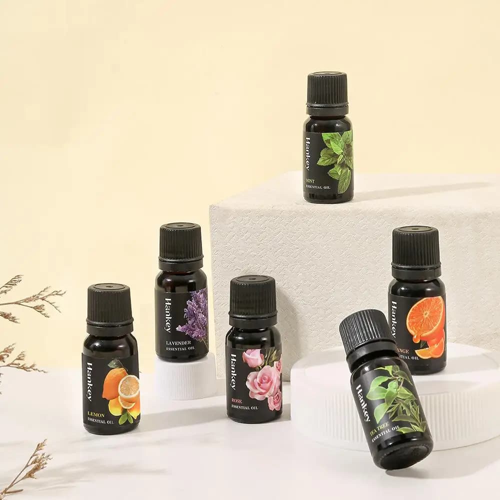 Ensemble d'huiles essentielles végétales naturelles 10 ml, huile de diffuseur d'aromathérapie pour la maison, le bureau, le yoga, diffusion d'arômes élevée, parfum longue durée