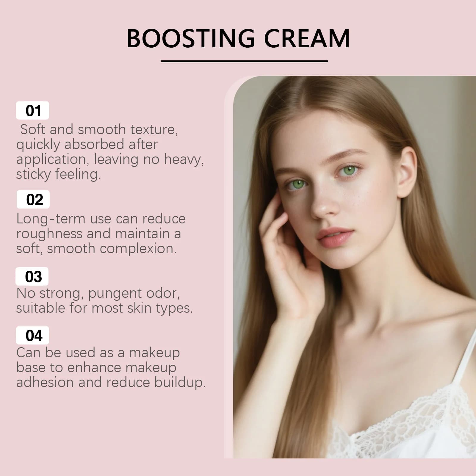 Crème Boostante NAD+ Peptides Anti-rides Raffermissante Liftante Hydratante & Réparatrice pour Peaux Relâchées Soin Quotidien du Visage