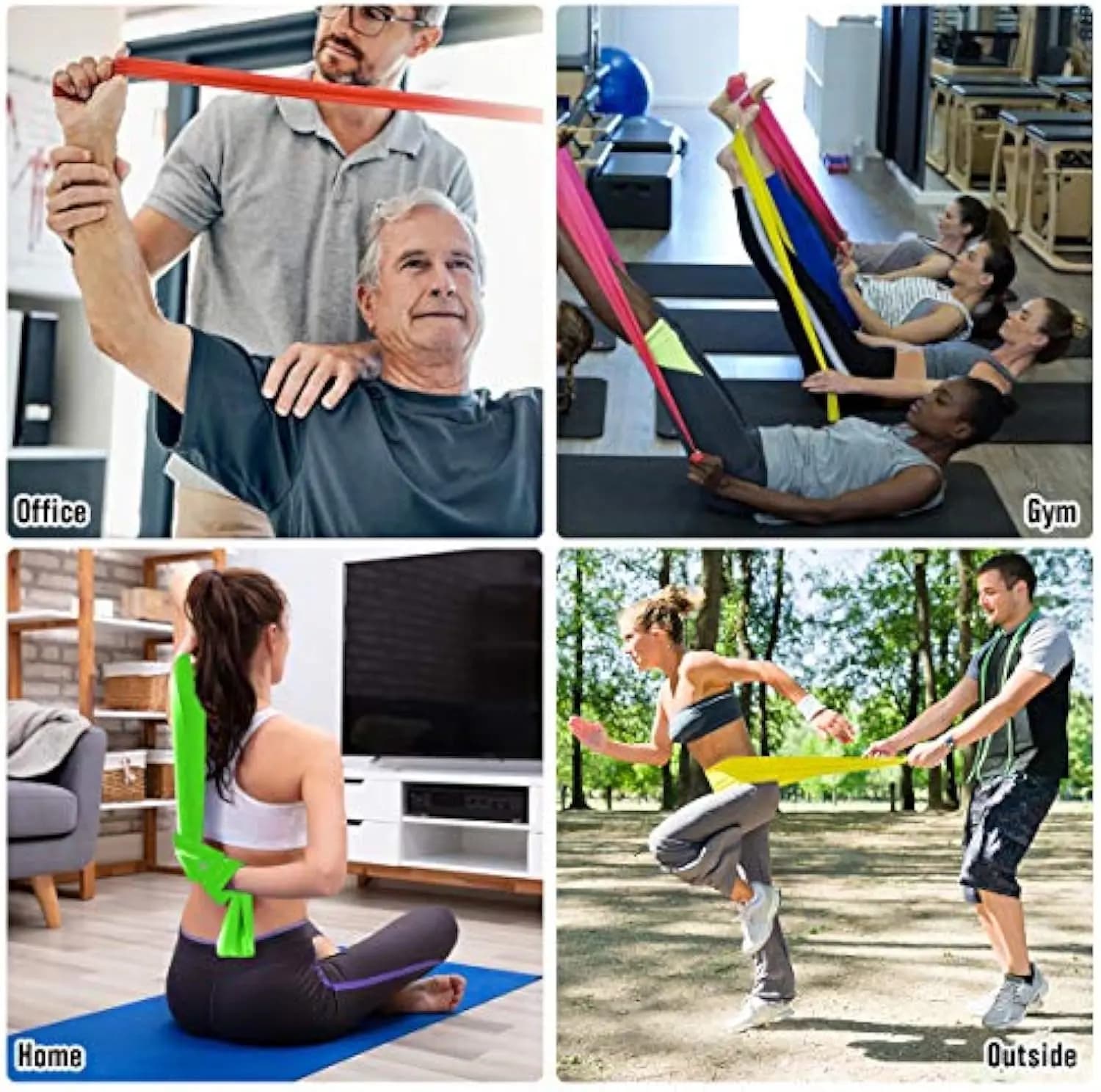 Bandes de résistance, bandes d'exercice élastiques pour travailler