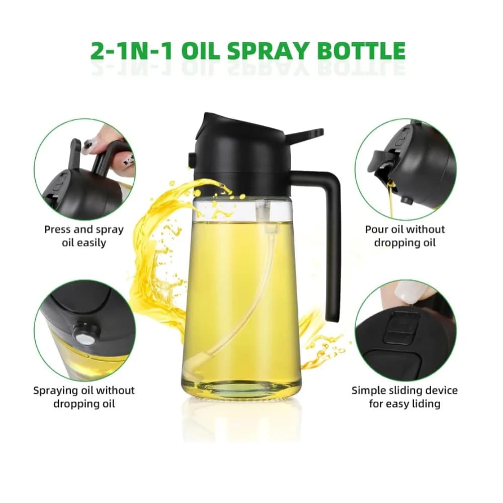 Pulvérisateur d'huile d'olive 16oz/470ml pour la cuisson-distributeur