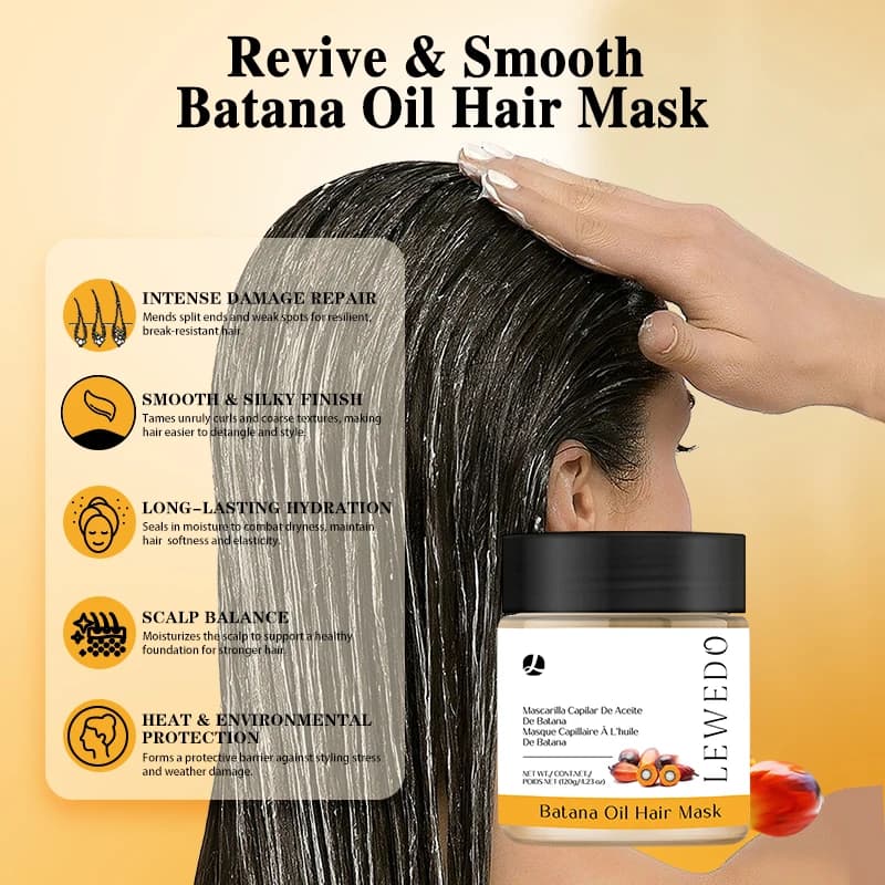 Après-shampoing à l'huile de Batana biologique pour cheveux secs et crépus