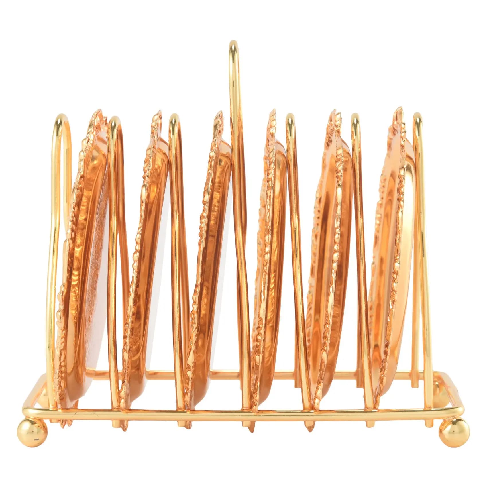 Série ABKJ – Lot de 6 dessous-de-verre créatifs en forme de montagnes russes