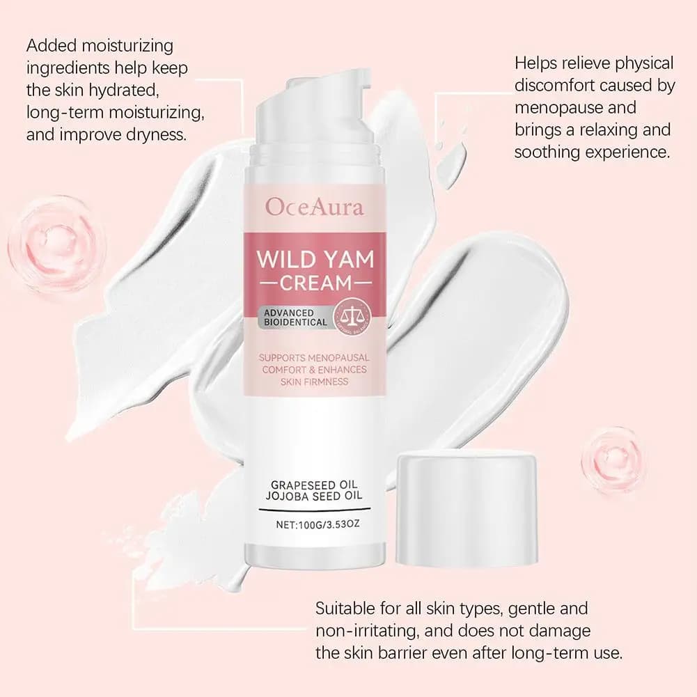 Crème d'équilibrage de l'étrogène ménopaïque, 100ml, équilibre des hormones, nourrissante pour la peau, Anti-âge, apaisante, réduit les flashs chauds pour femmes