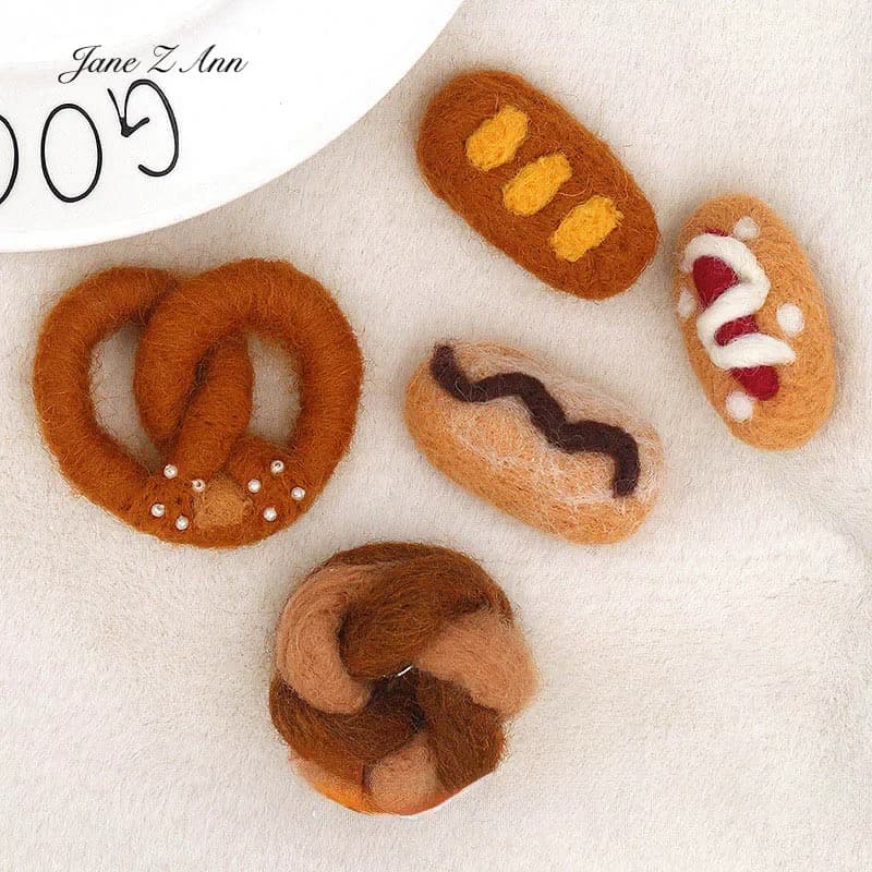 Bâton de méthode de biscuit alimentaire en feutre de laine pour enfants