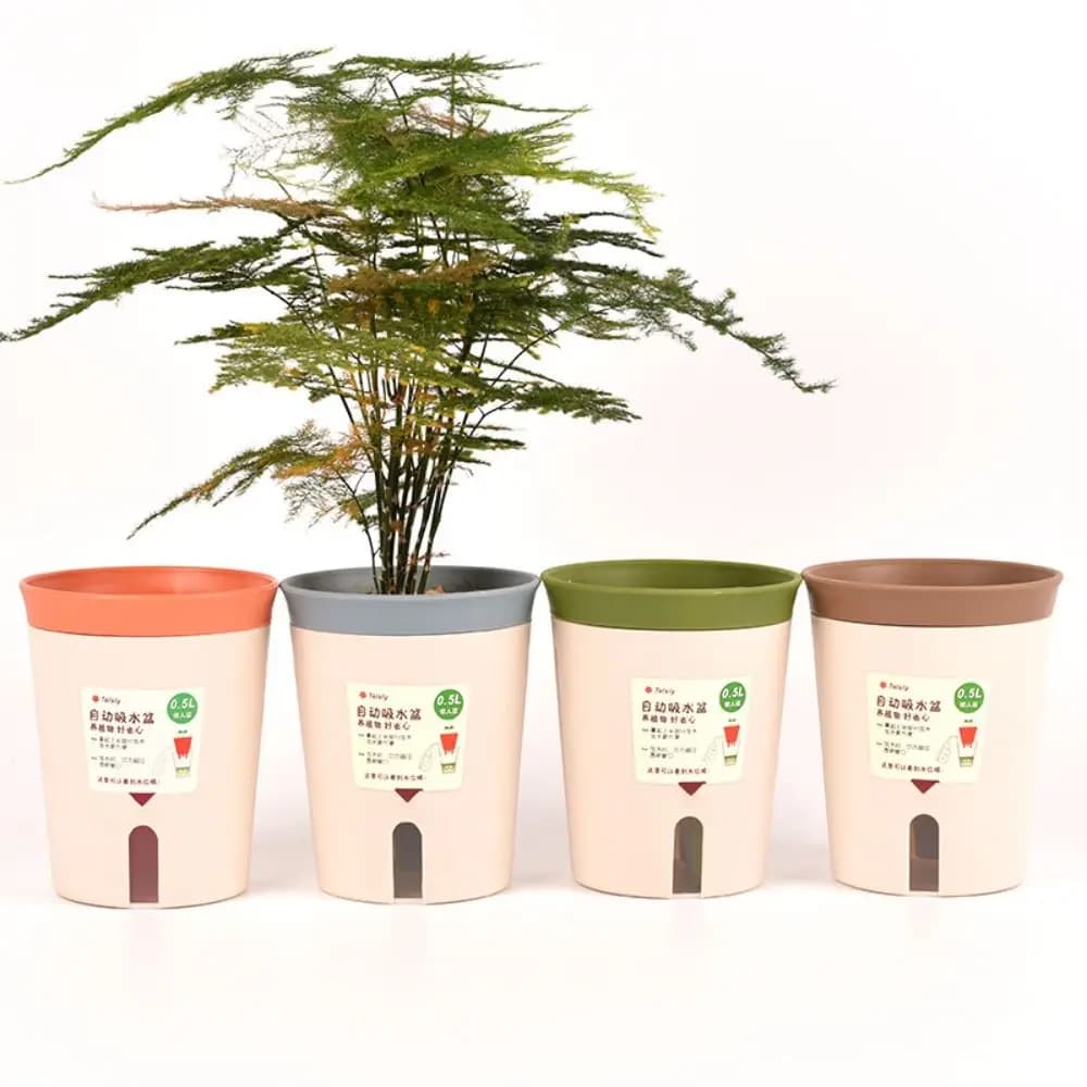 Pot de fleur hydroponique paresseux, Pot de fleurs absorbant l'eau, plante succulente en plastique, jardinière auto-arrosage, décor de salon et de bureau