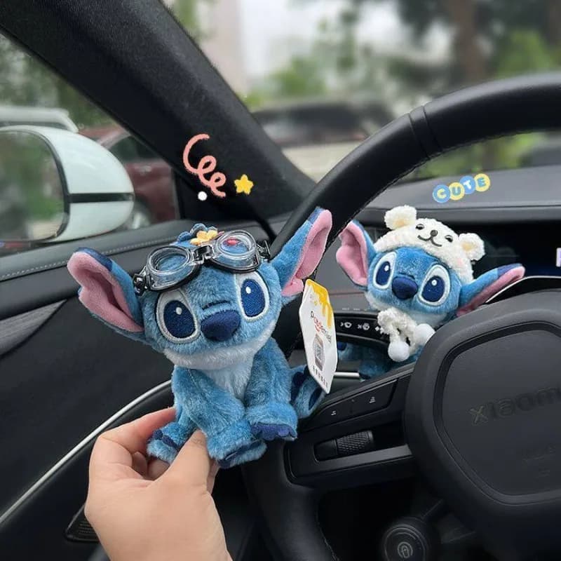 Figurine de voiture Lilo & Stitch, accessoires imprimés dessin animé, figurine décorative Kawaii pour essuie-glace, figurine de voiture pour clignotant, cadeaux de fêtes
