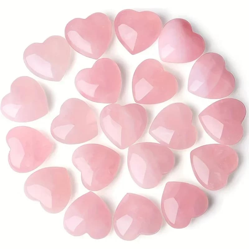 10/20/30 pièces Quartz Rose coeur cristal naturel pierres polies pierre de guérison gravier spécimen saint valentin cadeau pour les femmes
