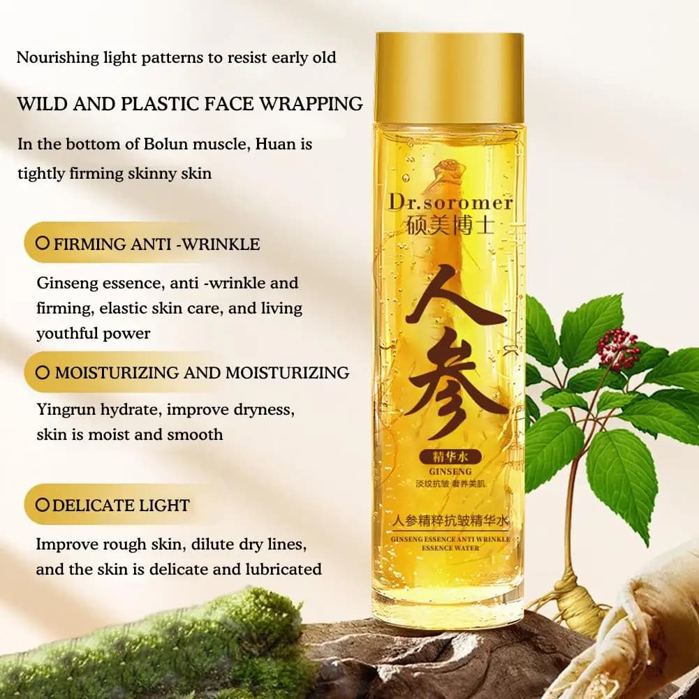 Sérum Anti-âge polypeptide au Ginseng, hydratant en profondeur, nourrissant, pour le visage, Toner au Ginseng, soins pour la peau pour femmes