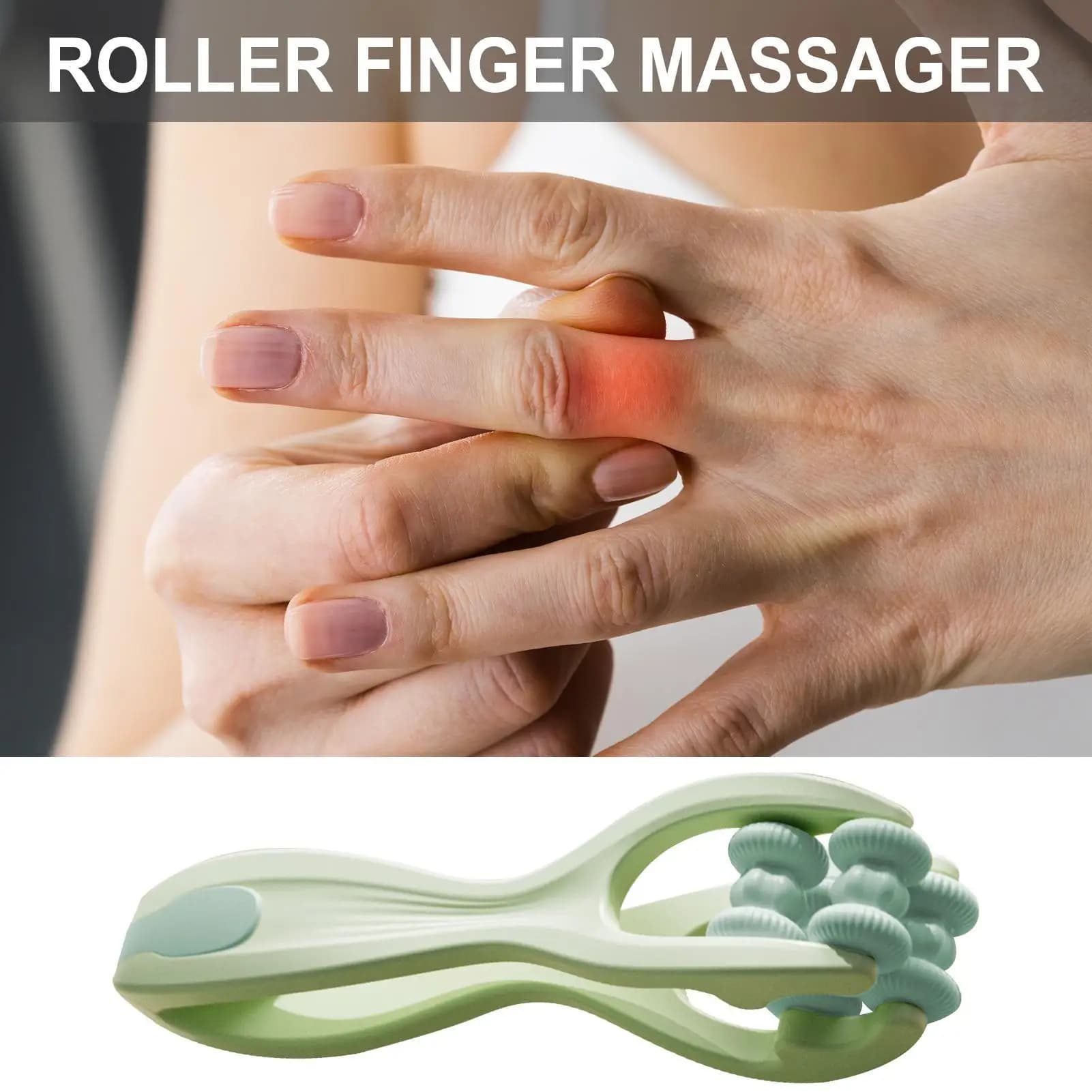 Masseur de doigts à double rangée de rouleaux, facile à utiliser, soulage la fatigue des doigts, masseur de doigts portable, soulagement profond pour les mains