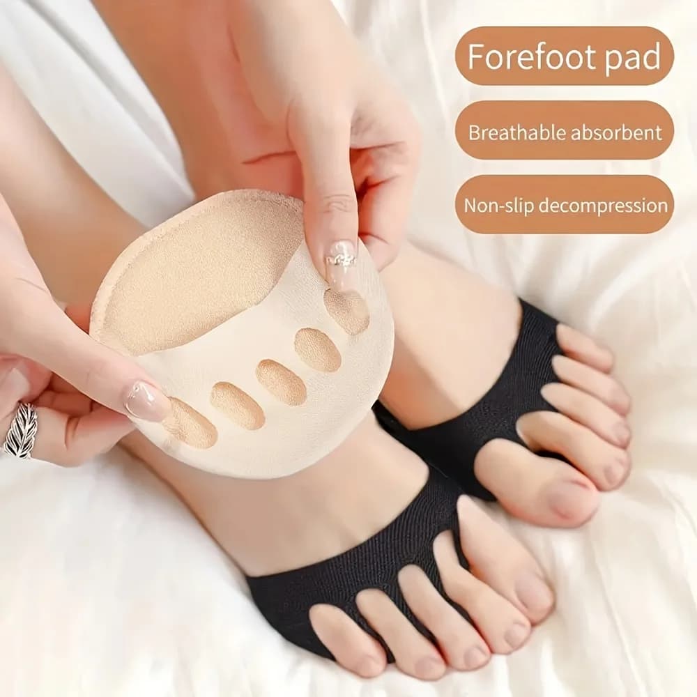 Coussinet de pied pour l'avant-pied à talons hauts, soutien métatarsien doux et Invisible, semelle intérieure antidérapante et anti-mousse, semelle intérieure confortable