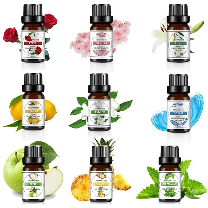 Huile essentielle végétale naturelle pour voiture, 10ml, pour désodorisant, diffuseur, humidificateur, recharge de parfum, arôme pour accessoires automobiles