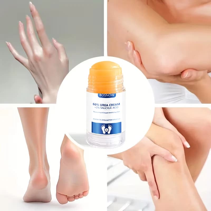 【Anti-sécheresse extrême】 Stick pour les mains et les pieds à 60 % d'urée + 2 % d'acide salicylique, hydrate rapidement et en profondeur, retient l'humidité, prend soin de la barrière cutanée, nourrit