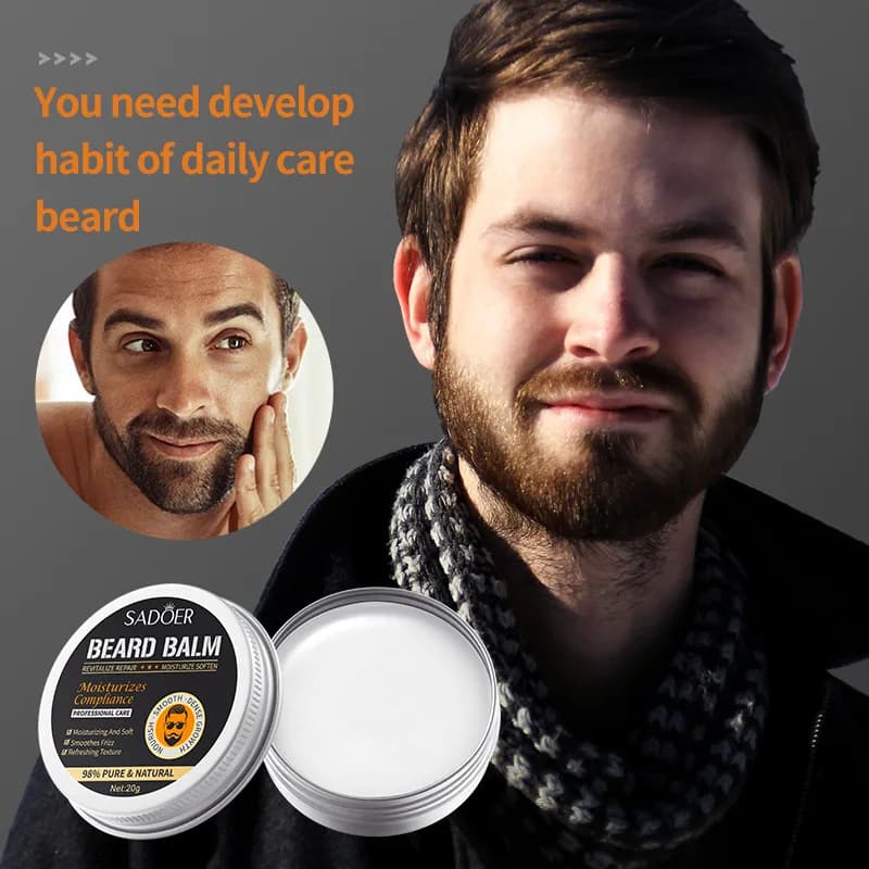 Kit de croissance de barbe pour hommes, rehausseur de cheveux, huile essentielle, cire hydratante, rouleau de croissance, peigne, ciseaux de coiffure, soins de la barbe