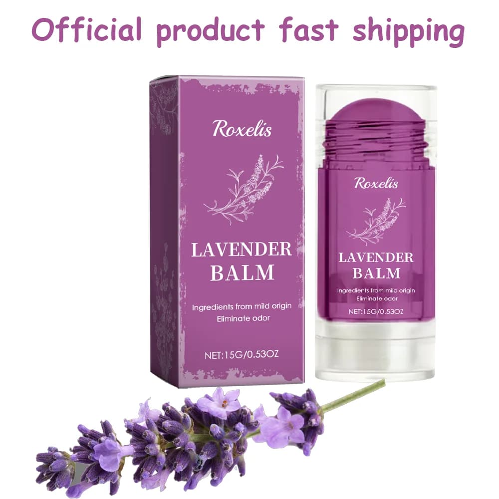 Parfum solide à la lavande Roxelis pour femmes, baume parfumé portable, parfum léger longue durée, facile à appliquer