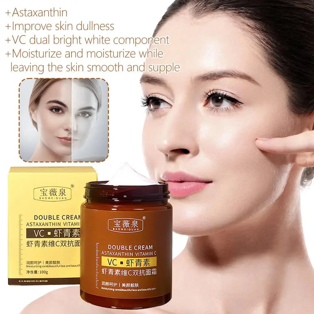 100g Astaxanthine Double Anti-rides vitamine C estompe les ridules rétinol crème pour le visage Lifting raffermissant nourrir produits de soins de la peau