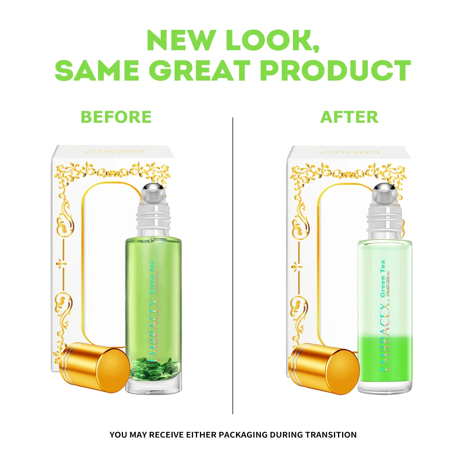 Huile essentielle de thé vert en roll-on 20 ml, Huile parfumée pour diffuseur, Huiles pour la fabrication de bougies, Huiles pour garder la fraîcheur, Cadeaux de fêtes