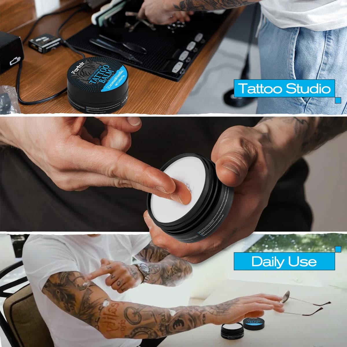Baume pour tatouage Doux et hydratant, apaise la peau tatouée, essentiel pour l'entretien des tatouages, garde les couleurs des tatouages éclatantes