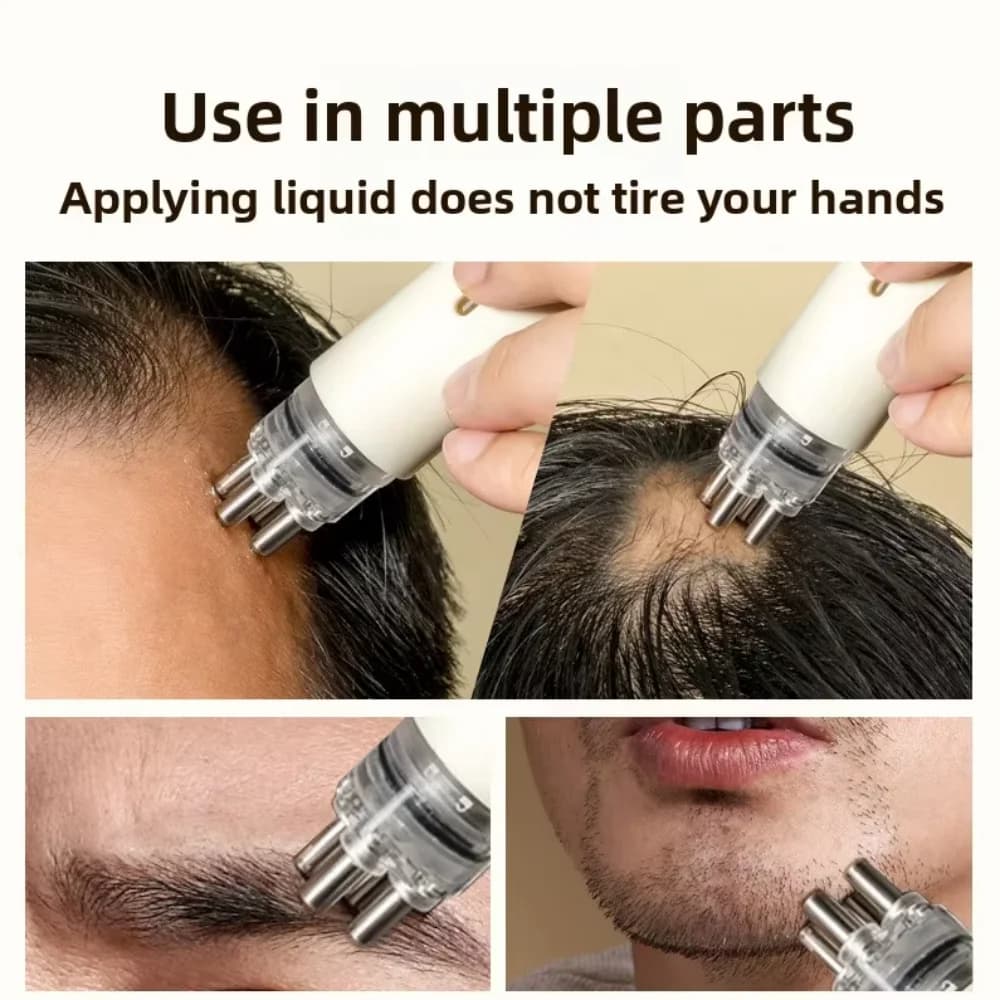Applicateur Portable pour Cuir Chevelu, Rouleau Applicateur d'Huile Essentielle Liquide, Peigne de Massage Liquide, Peigne à Cheveux, Outils de Soin du Cuir Chevelu Anti-Chute de Cheveux