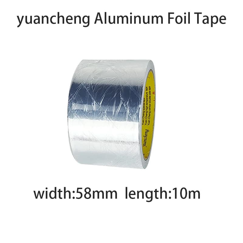 1 rouleau de ruban adhésif en aluminium résistant aux hautes températures, imperméable et résistant à l'huile, ignifuge et résistant au soleil, déchirable à la main