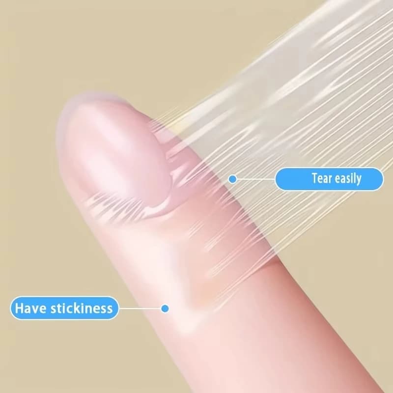 1 rouleau de ruban adhésif transparent, bandage en matériau PU, protecteur de doigts portable, autocollant anti-friction pour le bain