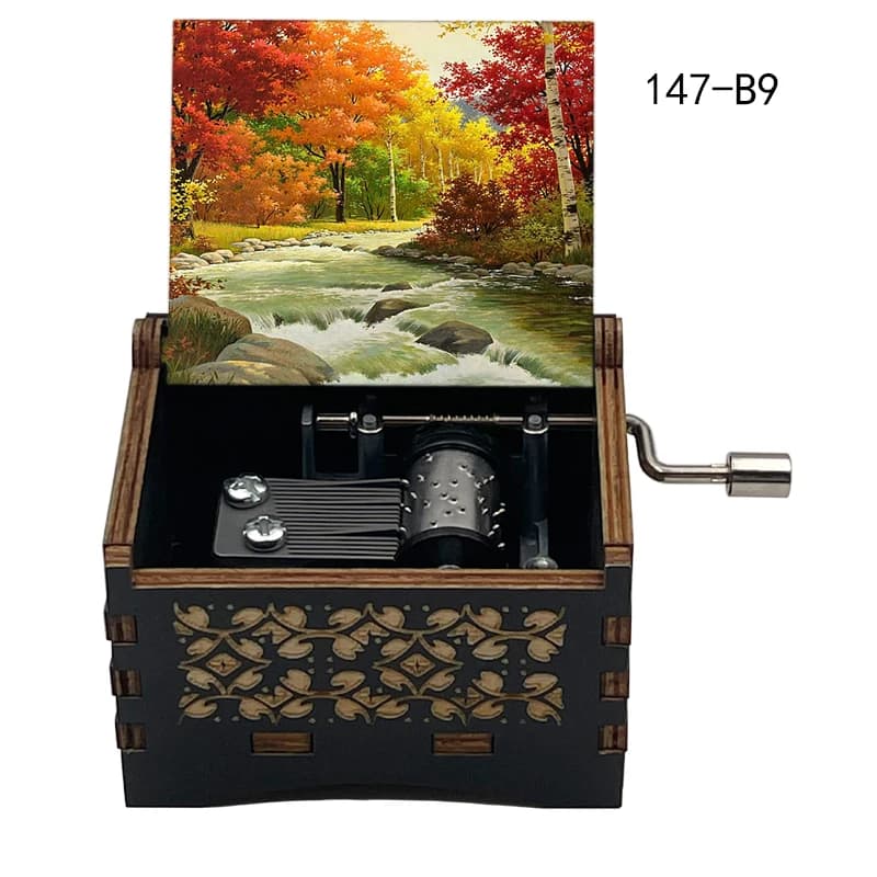 Boîte à musique en bois qui coule dans vous