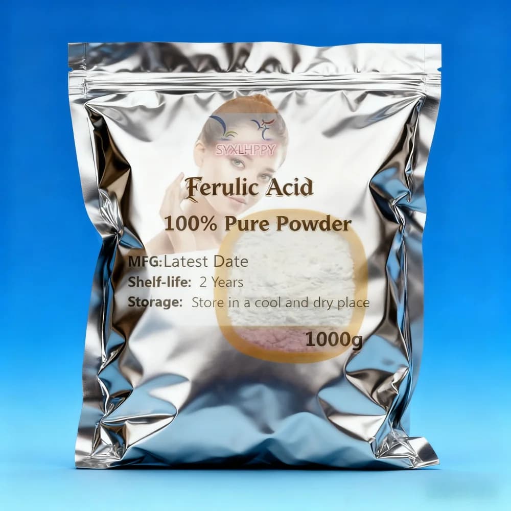 Poudre d'acide ferulique 500g-1000g, livraison rapide, extrait naturel de haute qualité, ingrédient antioxydant [Dernière Date]