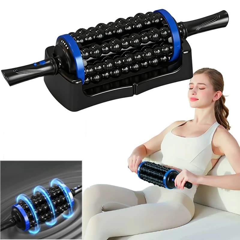Rouleau de massage électrique pour relaxation musculaire, masseur de fascia, masseur corporel de fitness, masseur percussif pour pieds et jambes