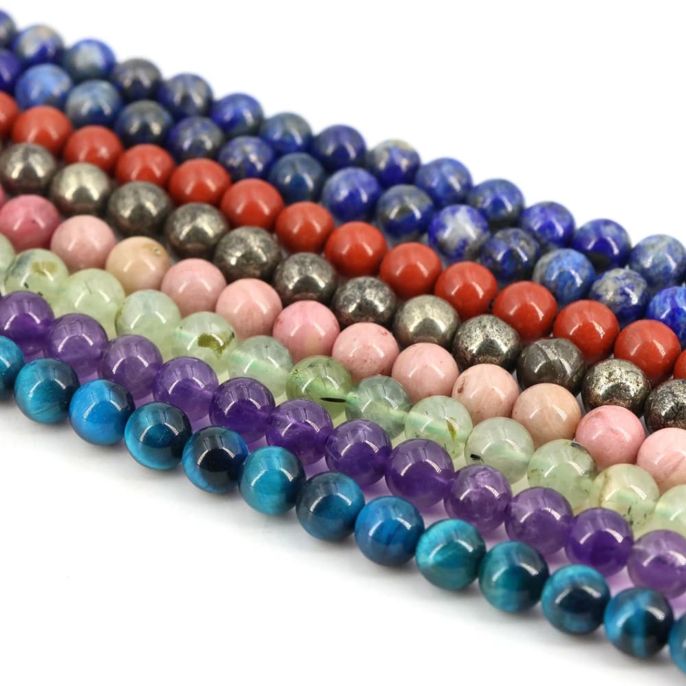 Perles en pierre naturelle œil de tigre bleu