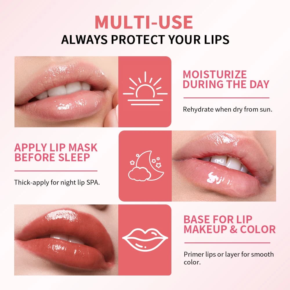 Lakerain huile pour les lèvres hydratante exfoliante estompe les lignes des lèvres apprêt pour les lèvres avant le maquillage, petit bâton huile pour les lèvres stylo Essence conception 1.5g