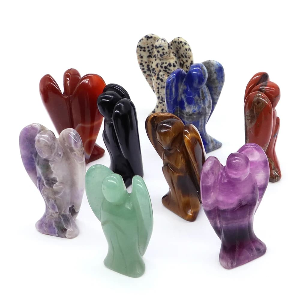 Sculptures en pierre d'ange panoramiques, Reiki naturel, Guérison CitroAlanding, Yst Lapis Lazuli, Divers Gem Craft, Décoration de la maison, Vente en gros, 2 po