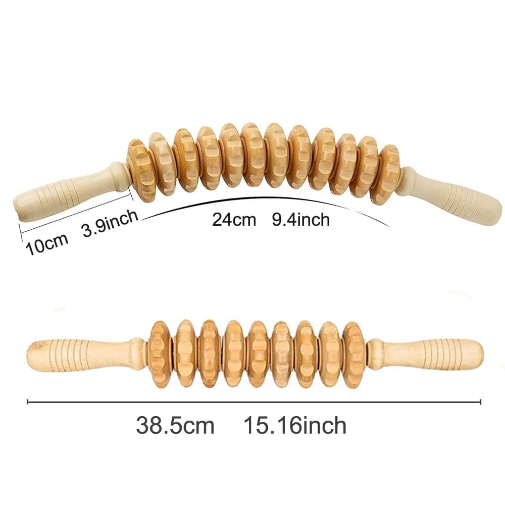 Rouleau en bois pour la Cellulite du ventre, outils de Massage thérapeutique en bois pour la mise en forme du corps, bâton de Massage roulant en bois pour les nœuds musculaires