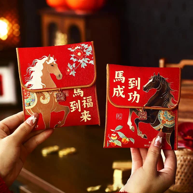 Célébrez le Nouvel An chinois 2026 avec des enveloppes rouges décoratives et fonctionnelles ; Sacs d'emballage pour cadeaux de fête et d'argent