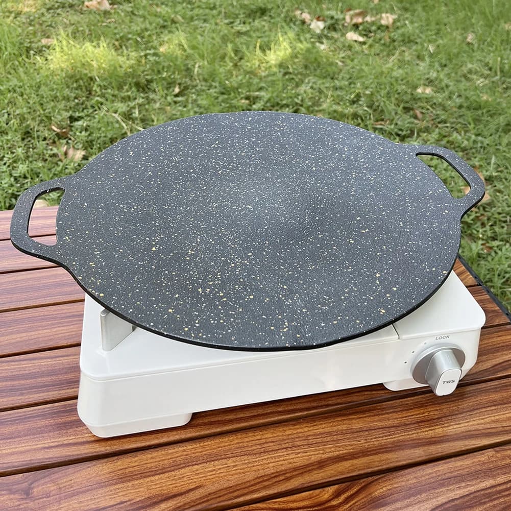 Poêle à griller à l'huile antiarina, poêle à frire ronde polyvalente pour camping en plein air, ustensiles de cuisine, outils ménagers