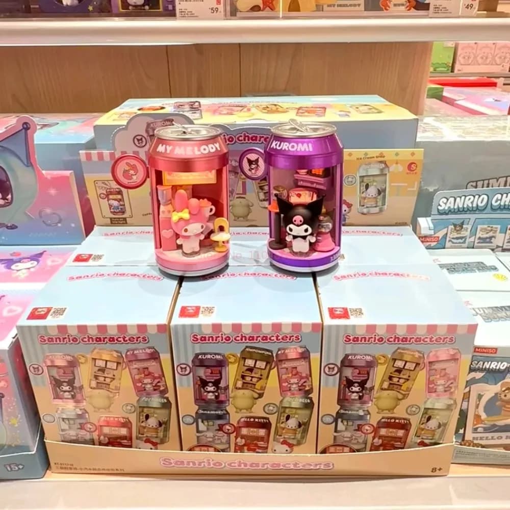 Figurine de collection authentique Sanrio Cinnamoroll Blind Box Série Canette de Soda