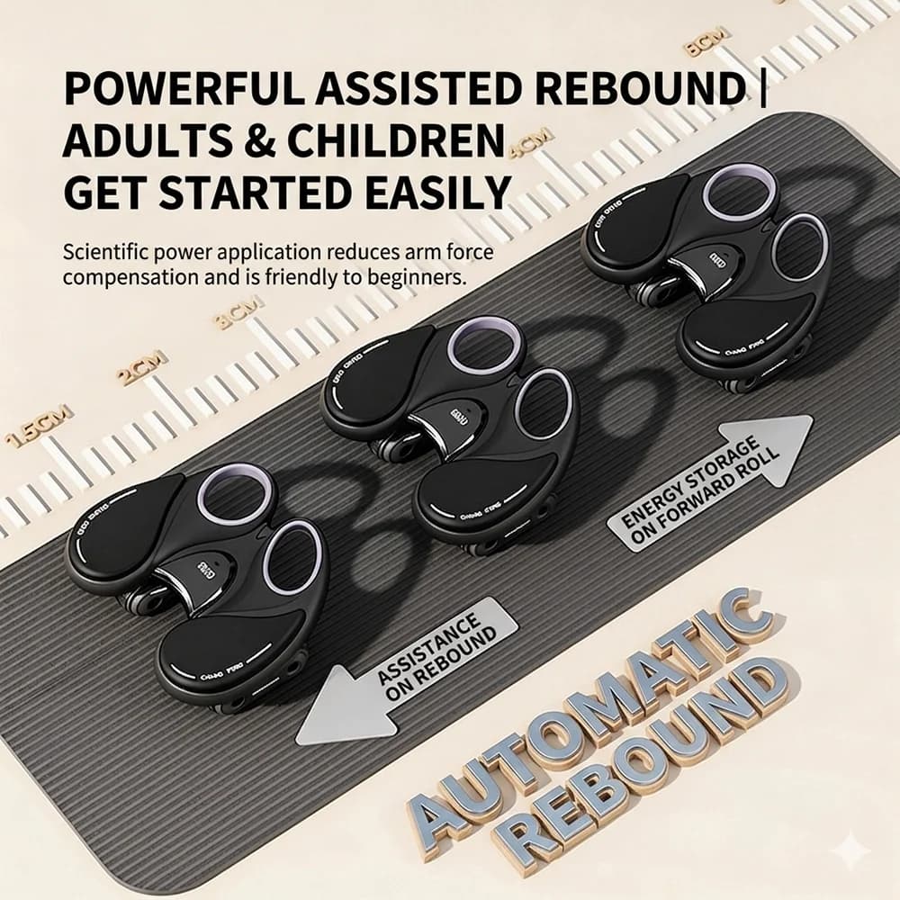 Rouleau abdominal professionnel avec support pour les coudes et rebond automatique, roues larges doubles pour un entraînement stable du tronc et des séances à domicile, matériau écologique