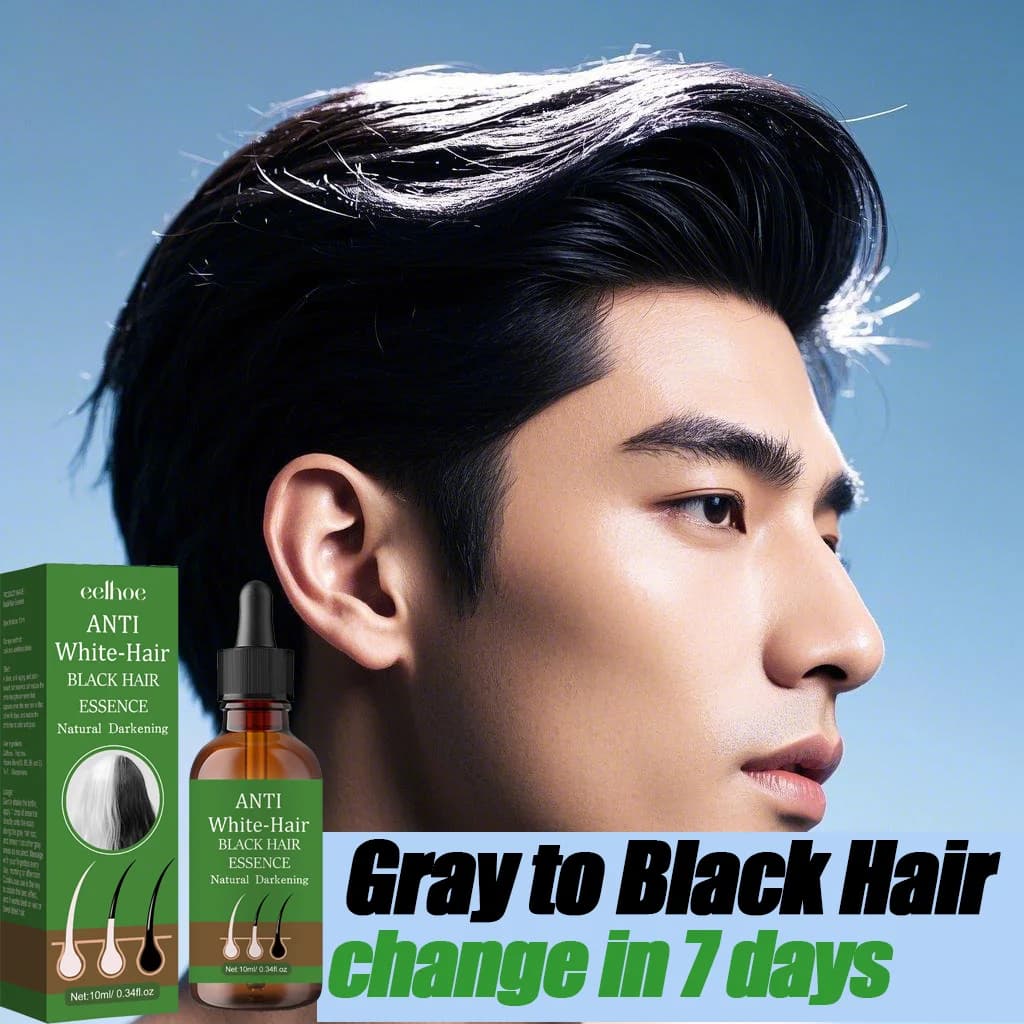L'huile capillaire gris à noir réduit le greffage prématuré nourrit les follicules restaure le pigment noir naturel assombrissant les cheveux gris/blancs