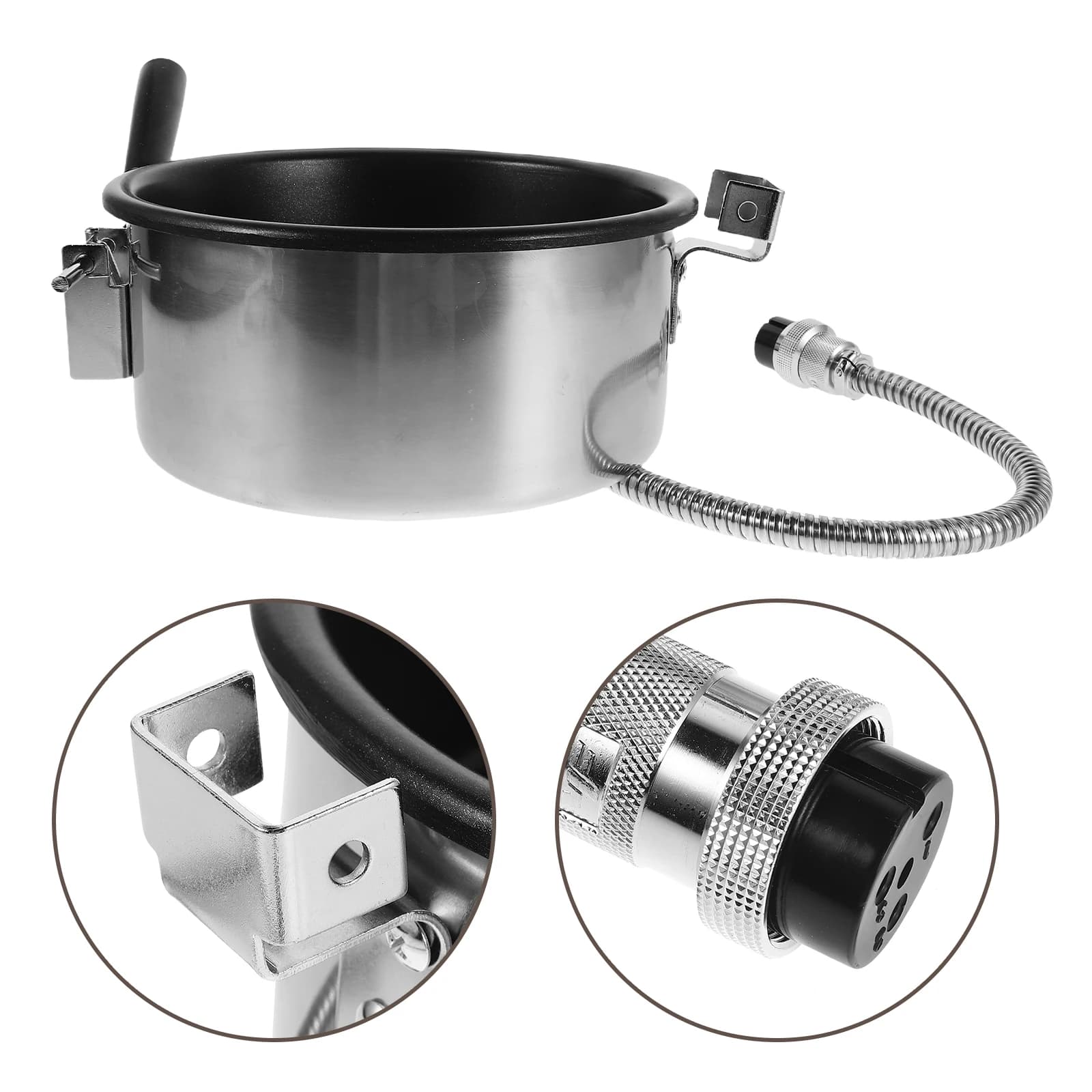 Pot à pop-corn de 8oz, revêtement antiadhésif, chauffage rapide, facile à nettoyer, bouilloire en aluminium de remplacement, pièces de Machine commerciale, accessoires