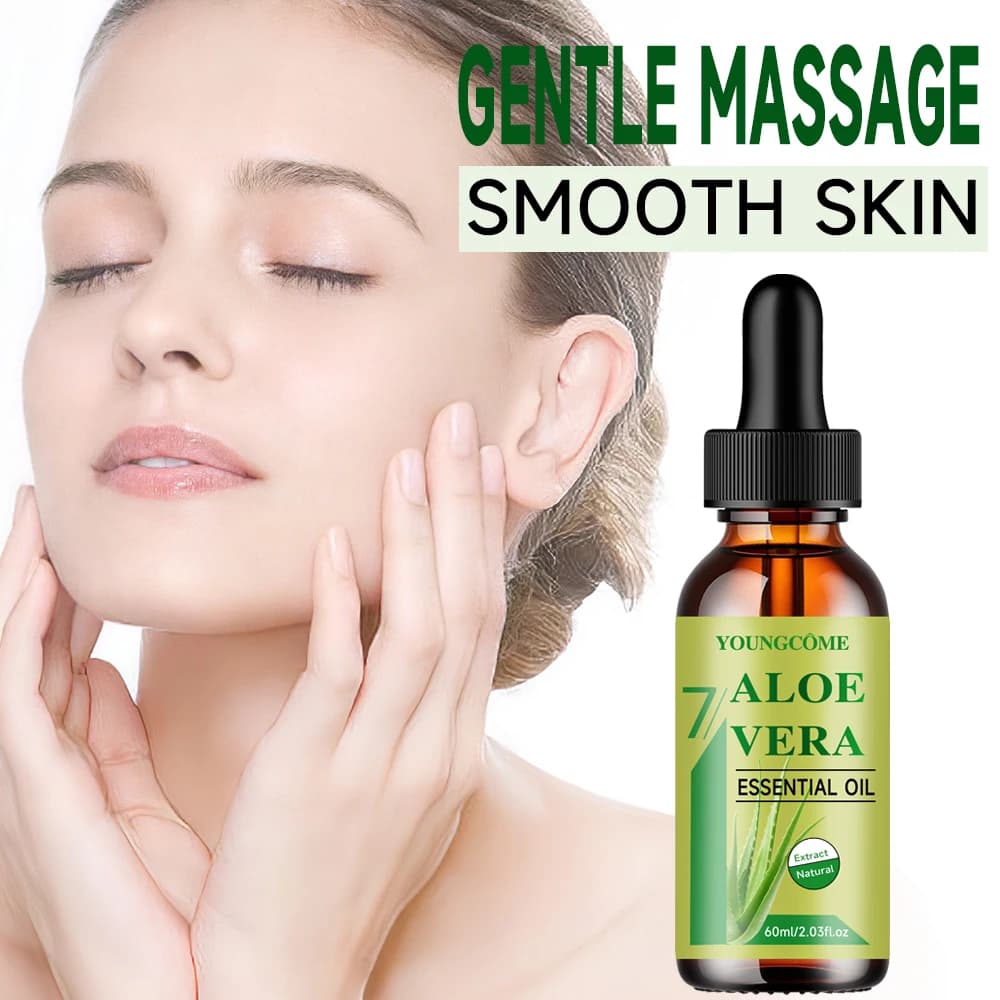 YOUNGCOME huile essentielle d'aloe vera Anti-âge raffermissant peau visage hydratant relaxant huile de Massage réparation des cheveux soins de la peau huile pour le corps