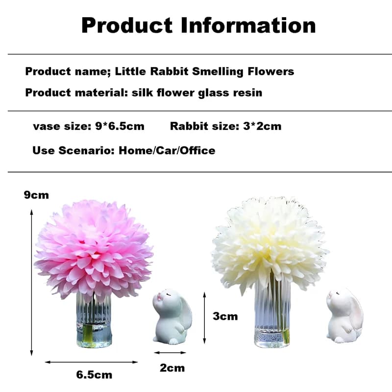 Lapin anti-fleurs mignon
