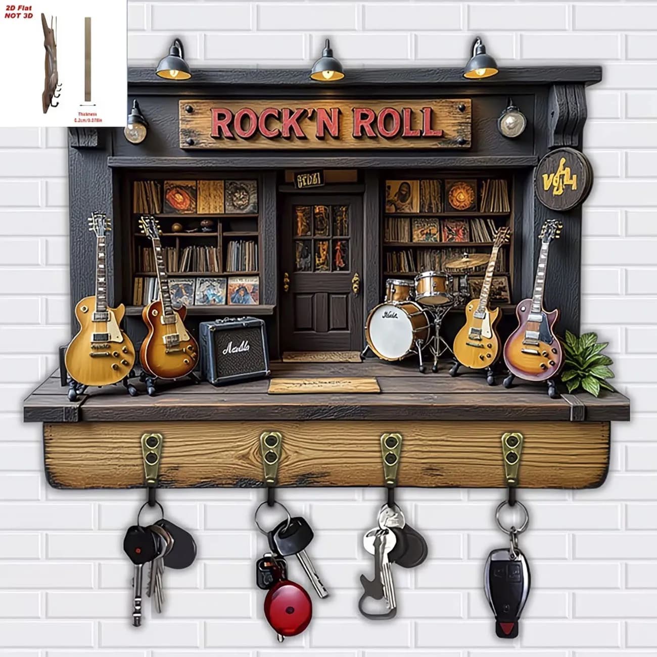 Porte-clés Rock 'n Roll Guitar Shop