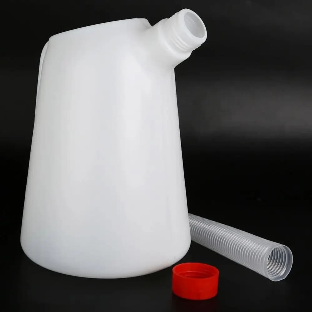 Pichet de mesure d'huile en plastique 1.2/2/3/4/5 litres avec bec verseur récipient huileur plastique huileur Pot d'huile pour voiture moto