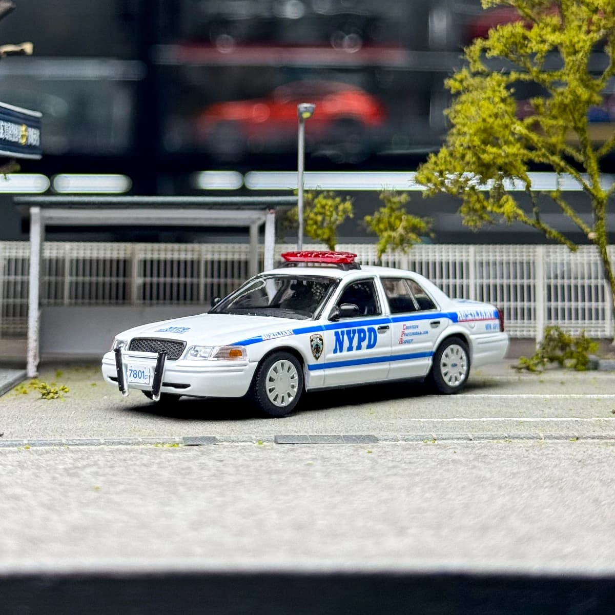 Rollin 1:64 Voiture de police de New York NYPD HWY et AUX, modèle de voiture miniature en métal