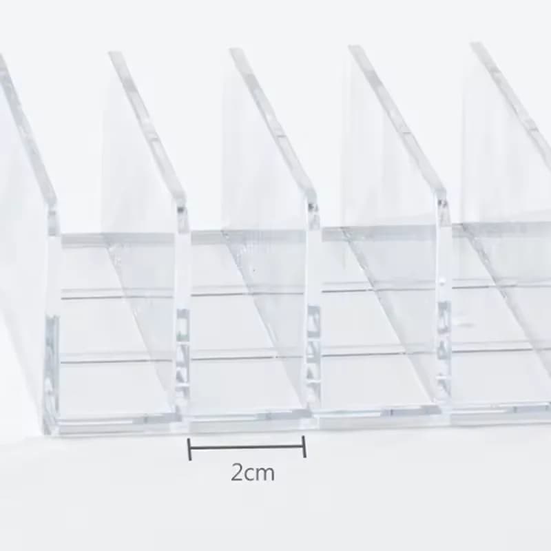 Boîte de rangement de maquillage, étagère de rangement transparente à 7 compartiments, affichage multi-cellules pour cosmétiques, fard à joues, fard à paupières, gain de place, Durable