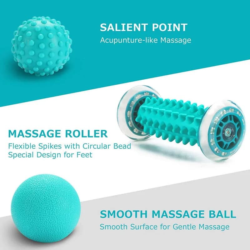 Kit de boules de Massage pour masseur de pieds, Yoga, Sport, Fitness, pour main, jambe, dos, thérapie des douleurs, récupération des points de déclenchement des tissus profonds
